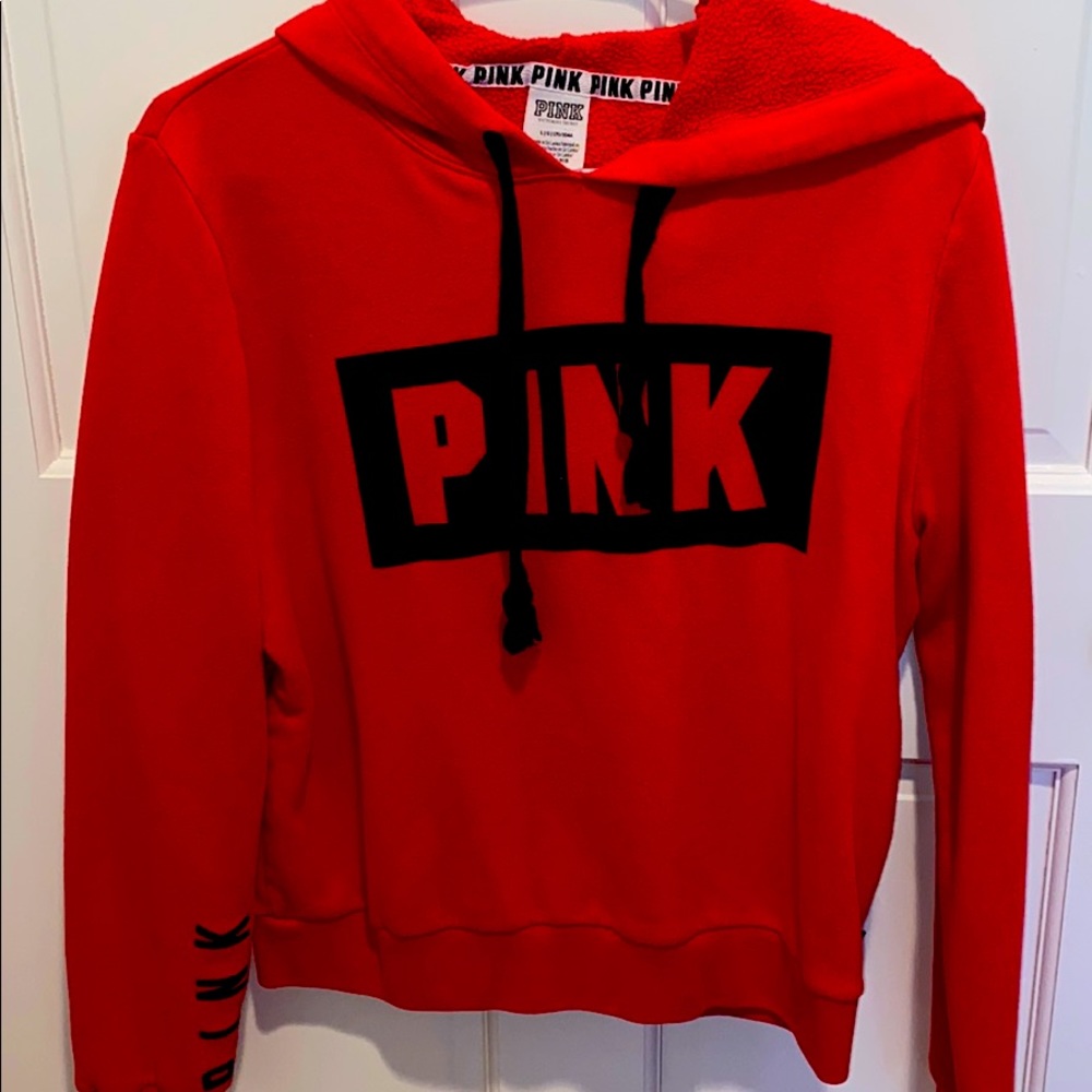 PINK RED SWEATSHIRT
